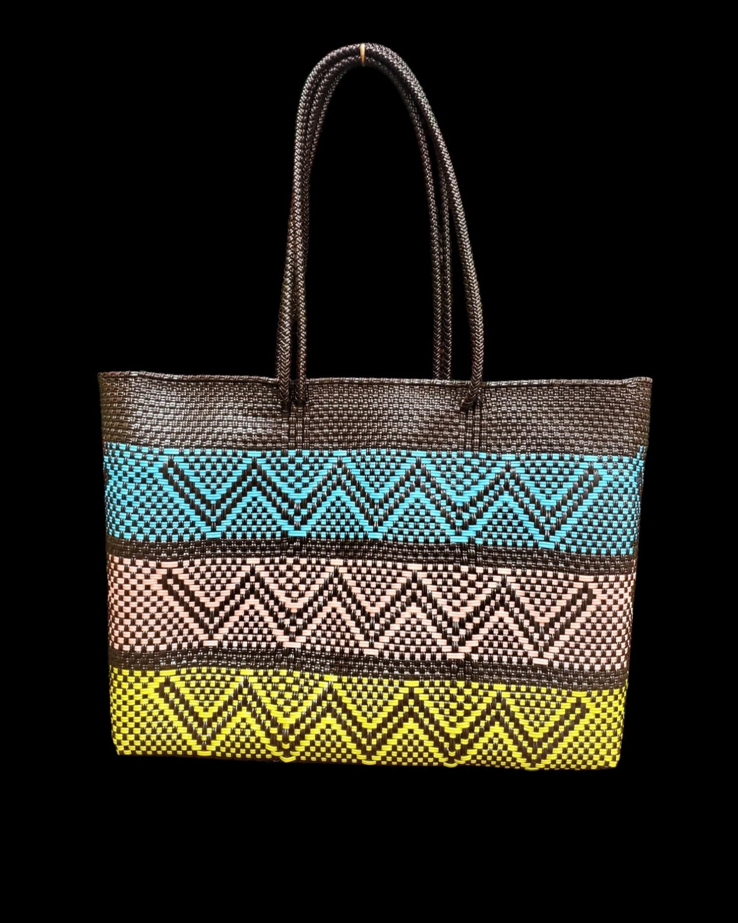 Multi Color Extra Large Mexican Handwoven Tote Bag #1