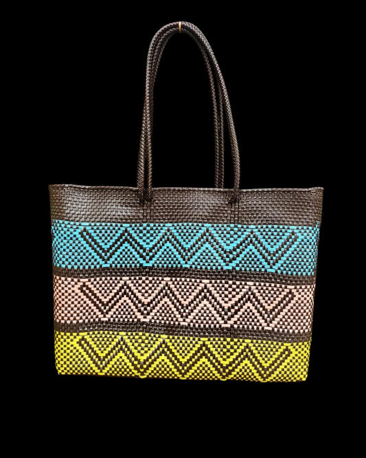 Multi Color Extra Large Mexican Handwoven Tote Bag #1