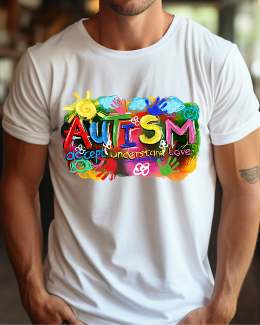 Autism Awareness Men's Heavy Weight Cotton T-Shirt